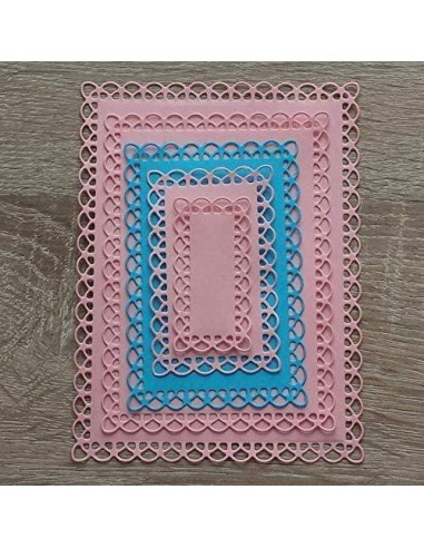 Troqueles de Corte de Metal CPEI Marco Rectangular 10.7x13.9 cm