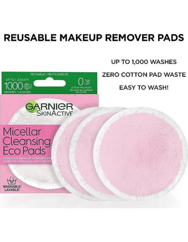 Paquete Agua Micelar Garnier + Almohadillas Ecológicas + Máscara Maybelline