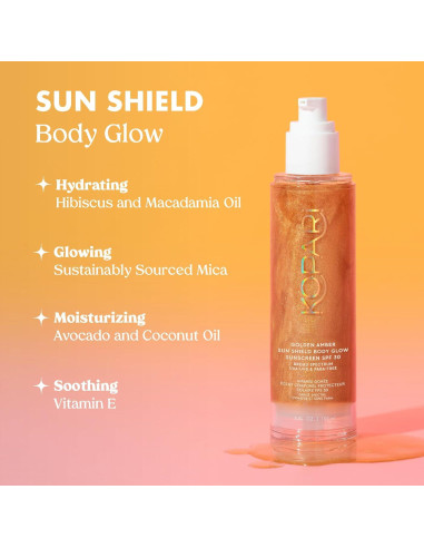 Protector Solar Brillante Kopari SPF 30 Gel 230 g Ámbar Dorado