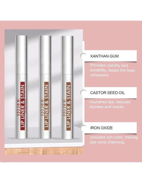 Lápiz Labial Peel Off Dulele Set de 3 Tintes Labiales Rosa Lápiz Labial Peel Off Dulele Set de 3 Tintes Labiales Rosa