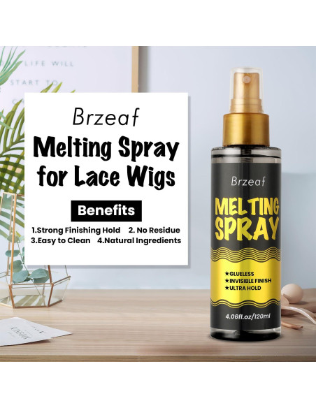 Spray Derretidor de Encaje Brzeaf 120ml - Fijación Extrema Spray Derretidor de Encaje Brzeaf 120ml - Fijación Extrema