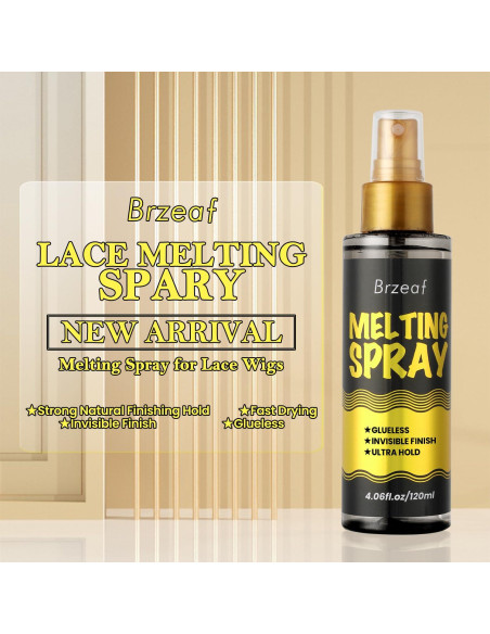 Spray Derretidor de Encaje Brzeaf 120ml - Fijación Extrema Spray Derretidor de Encaje Brzeaf 120ml - Fijación Extrema