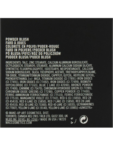 Rubor en Polvo MAC Melba 5.97 g - Acabado Natural
