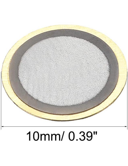 Discos Piezoeléctricos uxcell 10mm 20 Pcs para Guitarras y Micrófonos Discos Piezoeléctricos uxcell 10mm 20 Pcs para Guitarras y Micrófonos