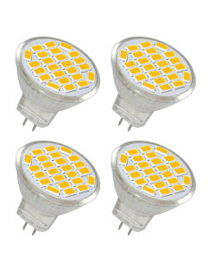 Bombillas LED MR11 3W Edearkar GU4 3000K Paquete de 4