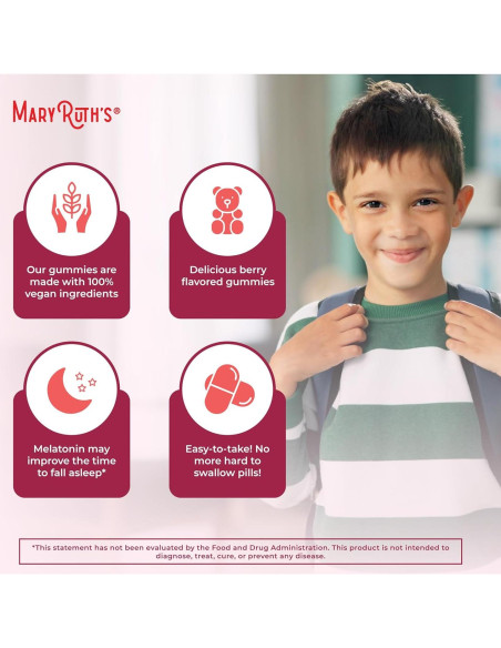 Gominolas de Melatonina MaryRuth para Niños 60 Unidades Gominolas de Melatonina MaryRuth para Niños 60 Unidades