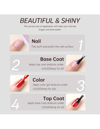 Esmalte de Uñas 2 en 1 COSMOO Base y Top Coat Transparente 8.5ml