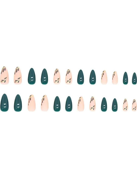 Uñas Postizas Magrace Almendra Mediana 24 Pcs con Diseño Uñas Postizas Magrace Almendra Mediana 24 Pcs con Diseño
