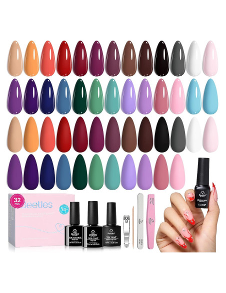 Set de Esmalte de Uñas en Gel Beetles 25 Colores 5ml Set de Esmalte de Uñas en Gel Beetles 25 Colores 5ml