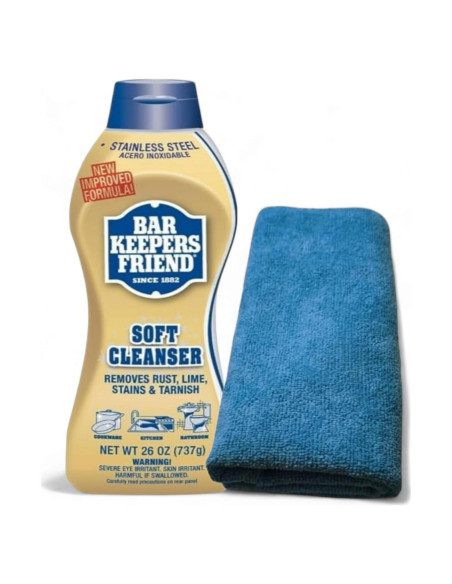 Limpiador Líquido Bar Keepers Friend 769 ml + Paño Microfibra 40x40 cm Limpiador Líquido Bar Keepers Friend 769 ml + Paño Microfibra 40x40 cm