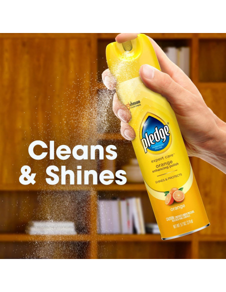 Pledge Spray Mejorador de Pulido para Madera 3x9.7oz Naranja Pledge Spray Mejorador de Pulido para Madera 3x9.7oz Naranja