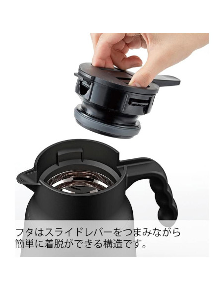 Servidor Metálico Aislado Hario V60 PLUS 800ml Negro Servidor Metálico Aislado Hario V60 PLUS 800ml Negro