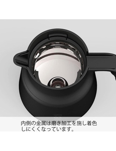Servidor Metálico Aislado Hario V60 PLUS 800ml Negro