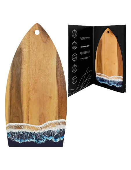 Tabla de Cortar Fusionova Acacia Epoxi 40x20 cm Surf Tabla de Cortar Fusionova Acacia Epoxi 40x20 cm Surf