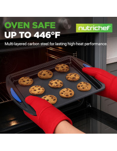 Set de 3 Bandejas para Hornear NutriChef Antiadherentes 230C 2