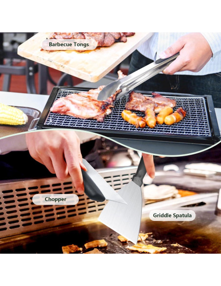 Kit de Accesorios para Plancha Polsmtx 45 Piezas BBQ Kit de Accesorios para Plancha Polsmtx 45 Piezas BBQ