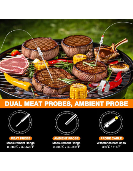 Controlador de Temperatura Bluetooth Acesidn para BBQ 0-300C Controlador de Temperatura Bluetooth Acesidn para BBQ 0-300C