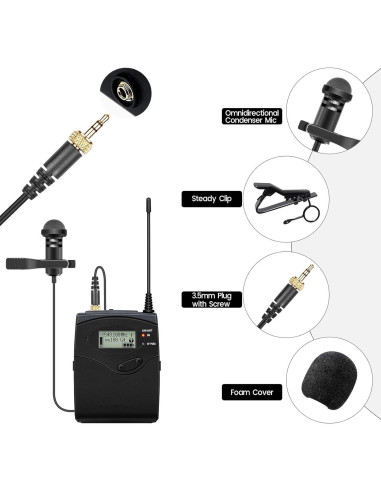 Paquete de 2 Micrófonos Lavalier Sennheiser 1.5m Omnidireccional