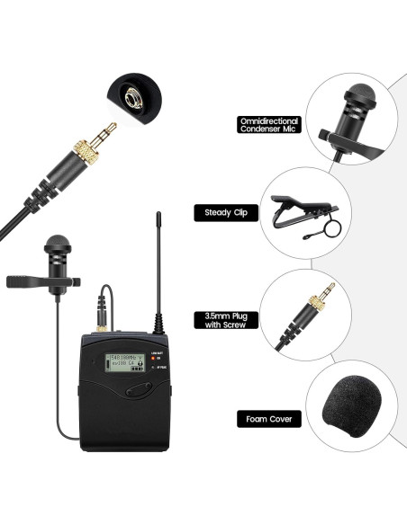 Paquete de 2 Micrófonos Lavalier Sennheiser 1.5m Omnidireccional Paquete de 2 Micrófonos Lavalier Sennheiser 1.5m Omnidireccional