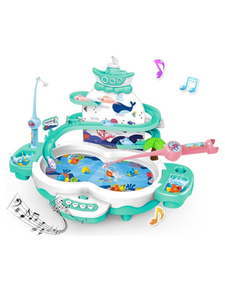 Juego de Pesca Magnético Siairo para Bebés 10 Peces y Música Juego de Pesca Magnético Siairo para Bebés 10 Peces y Música
