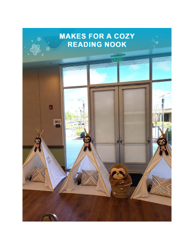Tienda Teepee para Niños Wilwolfer 4 Piezas con Luces y Banderas