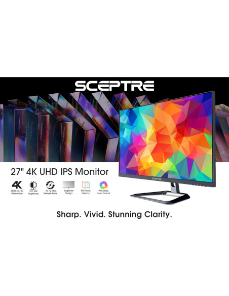 Monitor Sceptre 27" 4K IPS U275W-UPT 70Hz Altavoces Integrados Monitor Sceptre 27" 4K IPS U275W-UPT 70Hz Altavoces Integrados