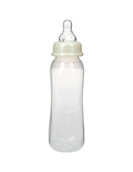 Botella Estándar Nuby 236.6ml con Pezón Flujo Medio 3+ Meses Botella Estándar Nuby 236.6ml con Pezón Flujo Medio 3+ Meses