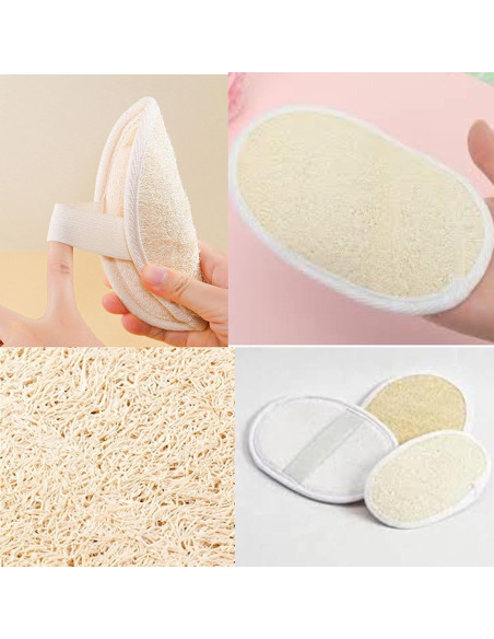 Esponja Exfoliante Natural de Lufa Jaunty - Paquete de 3 Piezas Esponja Exfoliante Natural de Lufa Jaunty - Paquete de 3 Piezas