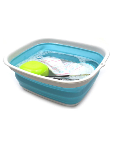 Bañera Plegable SAMMART 8L Azul Brillante - Lavabo Portátil Bañera Plegable SAMMART 8L Azul Brillante - Lavabo Portátil