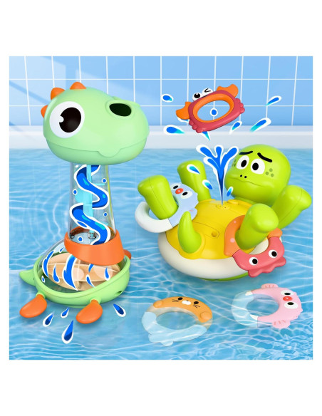 Juguete de Baño Interactivo iPlay, iLearn Tortuga y Dinosaurio Juguete de Baño Interactivo iPlay, iLearn Tortuga y Dinosaurio