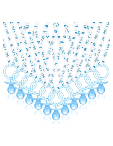 Collares de Chupetes para Baby Shower Junkin 60 Piezas Azul Collares de Chupetes para Baby Shower Junkin 60 Piezas Azul