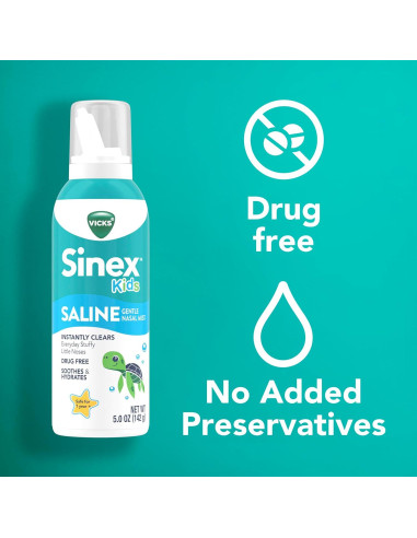 Spray Nasal Salino Vicks Sinex para Niños 142g x 2