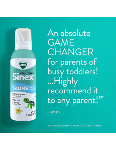 Spray Nasal Salino Vicks Sinex para Niños 142g x 2
