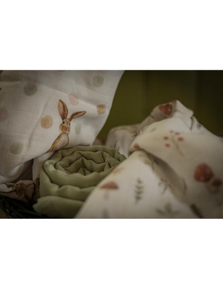 Mantas de Muselina Kiddolove - 3 Piezas 119cm x 119cm - Suaves y Transpirables Mantas de Muselina Kiddolove - 3 Piezas 119cm x 119cm - Suaves y Transpirables