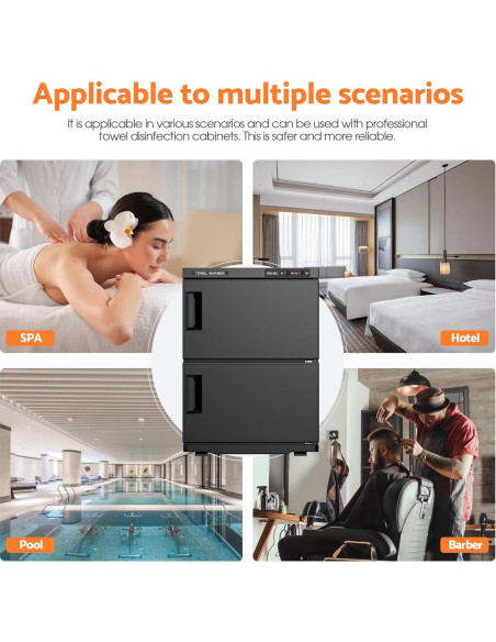 Calentador de Toallas TOVRON 32L Doble Gabinete Negro Calentador de Toallas TOVRON 32L Doble Gabinete Negro