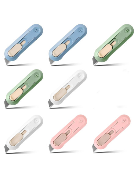 Cortador de Cajas Retráctil Qifuwanjingfeng - 8 Pcs, Acero Inoxidable Cortador de Cajas Retráctil Qifuwanjingfeng - 8 Pcs, Acero Inoxidable