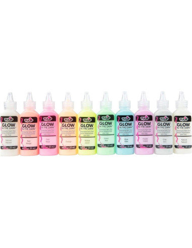 Pintura Dimensional Tulip Brilla en la Oscuridad 10 Colores 221.8 ml