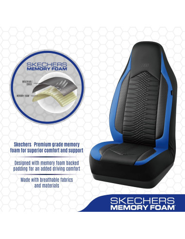 Cubiertas de Asiento de Coche Skechers con Espuma de Memoria