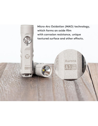 Linterna EDC RovyVon A3 Pro G4 650 Lúmenes USB-C Mármol