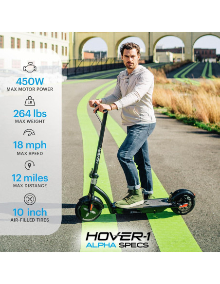 Scooter Eléctrico Plegable Hover-1 Alpha 450W 29 km/h 10" Scooter Eléctrico Plegable Hover-1 Alpha 450W 29 km/h 10"