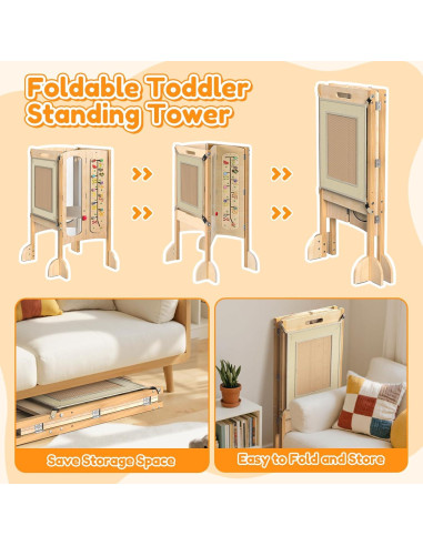 Torre de Pie Plegable FlyingBoom para Niños con Red de Seguridad