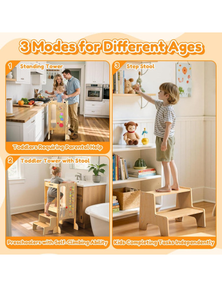 Torre de Pie Plegable FlyingBoom para Niños con Red de Seguridad Torre de Pie Plegable FlyingBoom para Niños con Red de Seguridad