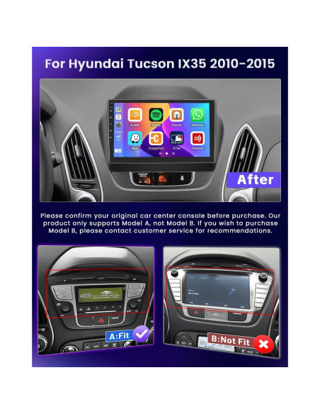 Estéreo de Coche Android Hikity 10.1" 2GB 64GB para Hyundai Tucson IX35 2010-2015 Estéreo de Coche Android Hikity 10.1" 2GB 64GB para Hyundai Tucson IX35 2010-2015