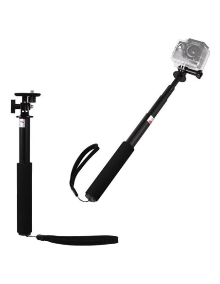 Bastón de Selfie Aluminio Extensible 75.5 cm para GoPro y Smartphone Bastón de Selfie Aluminio Extensible 75.5 cm para GoPro y Smartphone