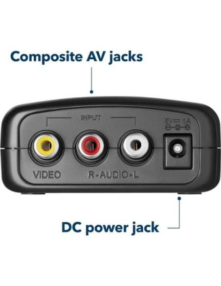 Convertidor RCA a HDMI Insignia 1080P para TV y Consolas Convertidor RCA a HDMI Insignia 1080P para TV y Consolas