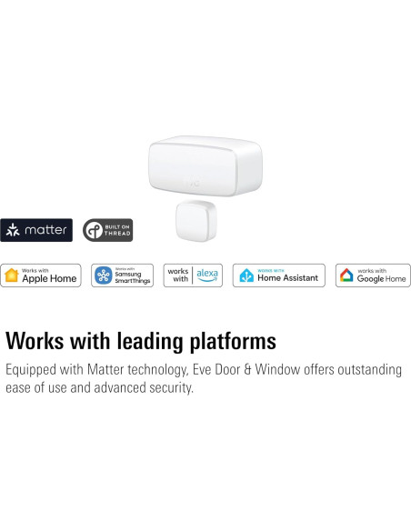 Eve Puerta y Ventana Matter Paquete de 3 - Sensor Inteligente Eve Puerta y Ventana Matter Paquete de 3 - Sensor Inteligente
