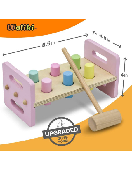 Conjunto de Juguetes de Madera WALIKI 3 en 1 para Niñas 2-5 años Conjunto de Juguetes de Madera WALIKI 3 en 1 para Niñas 2-5 años