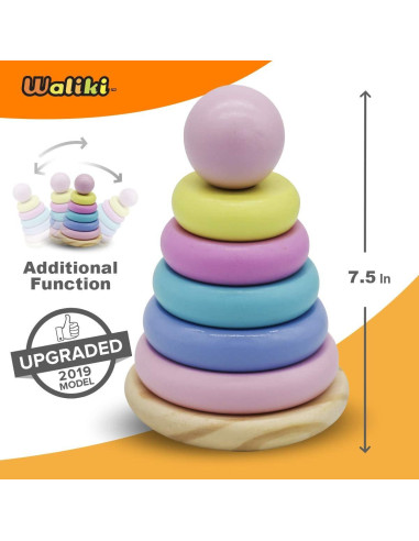Conjunto de Juguetes de Madera WALIKI 3 en 1 para Niñas 2-5 años