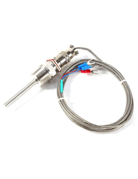 Sonda de Temperatura RTD PT100 Fafeicy 2m Rosca NPT 1/2" Sonda de Temperatura RTD PT100 Fafeicy 2m Rosca NPT 1/2"