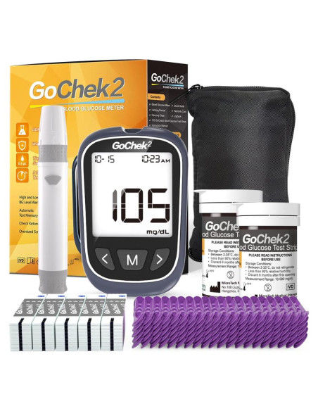 Kit Monitor de Glucosa MicroTech 100 Tiras y Lancetas Kit Monitor de Glucosa MicroTech 100 Tiras y Lancetas